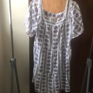 Ann Taylor Loft Dress With Puff Sleeves Size Large